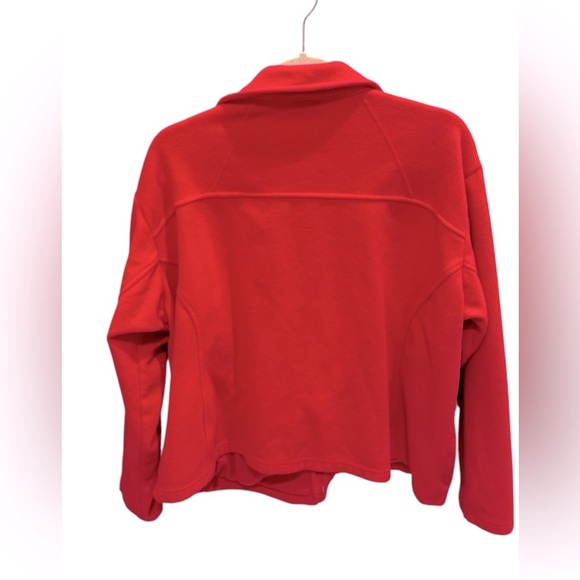 Columbia Women’s Full Zip Fleece Jacket Coral Pink Pockets Colorful Size 3X - Picture 2 of 3